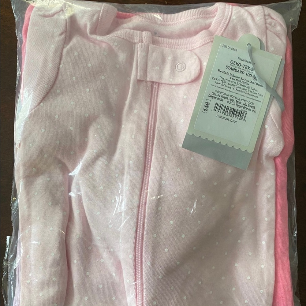 3-Pack Cloud Island Sleeper Pink 0-3 Months NWT